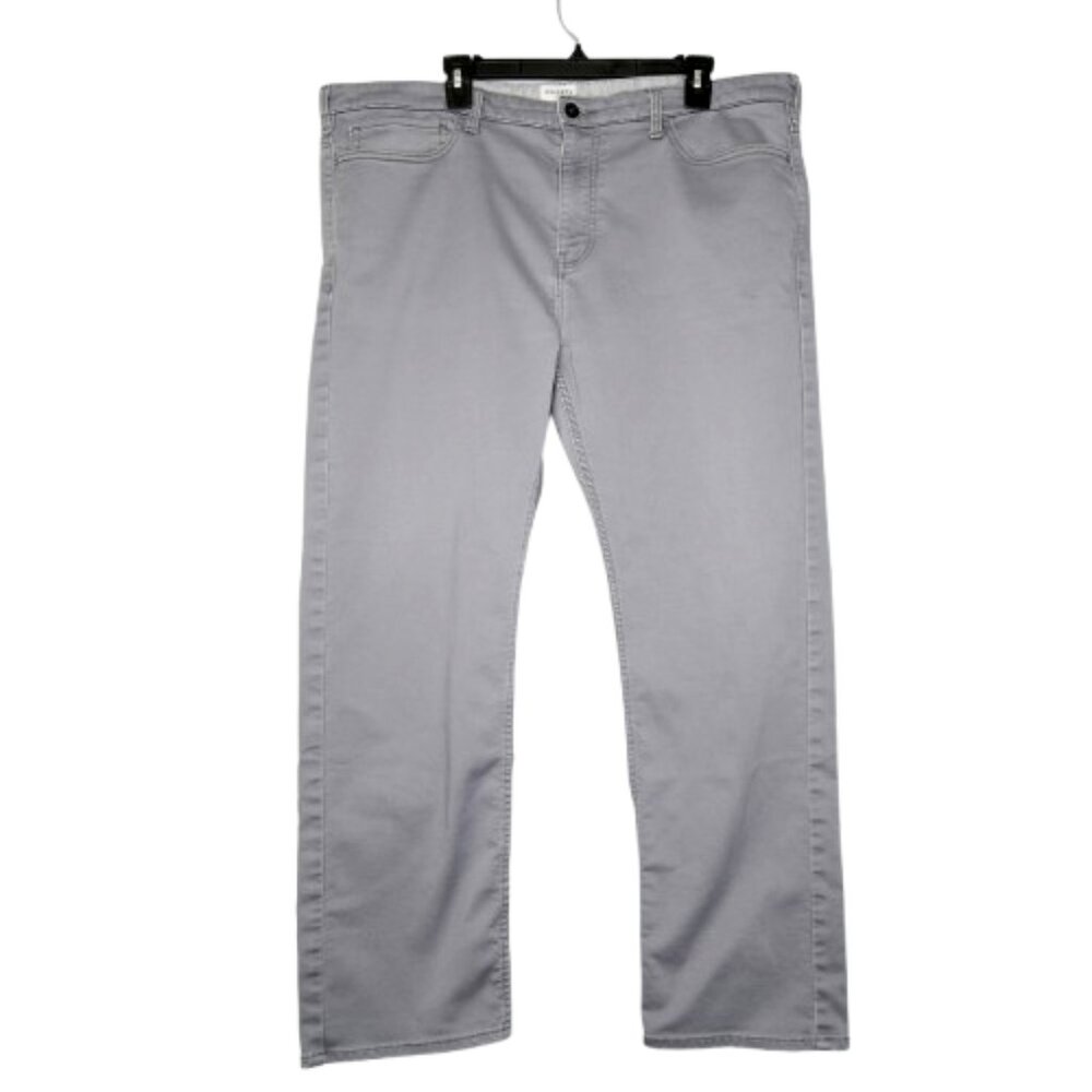 Dockers Gray Flat Front Straight Leg Khaki Pants - 40x30. Cotton/Polyester blend - Picture 1 of 2